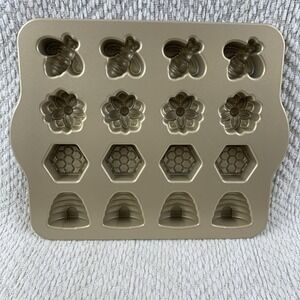 Nordic Ware Gold Bee, Flower & Hive Mini Cakelet Pan